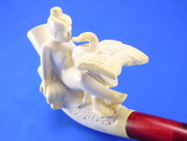 SMS Meerschaums - Private Collection - Cigarette/Charoot  Holder -Leda with Swan (004) by S. Yanik