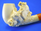 SMS Meerschaums - Private Collection - BULL RIDER by S. Yanik