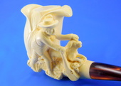 SMS Meerschaums - Private Collection - Hunter with Dog by S. Yanik - 01